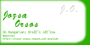 jozsa orsos business card